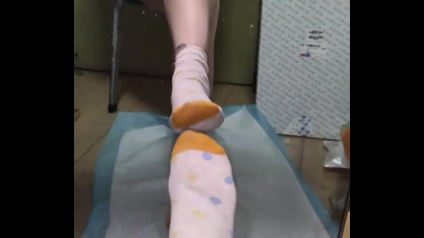 The best slut footjob dildo masturbate