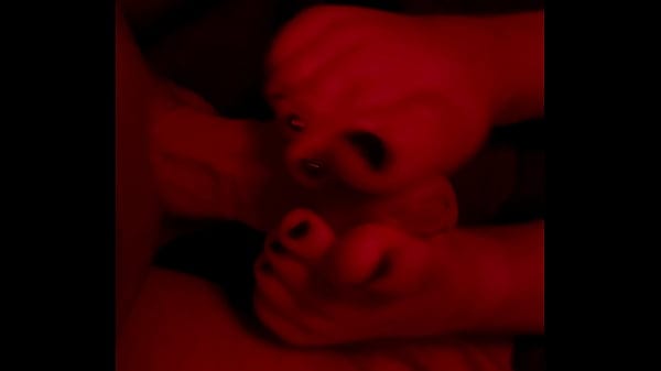 Hot oiled teen footjob