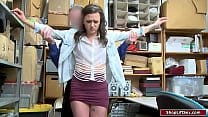 Brunette thief gets fucked in the ass after stealing cellphones